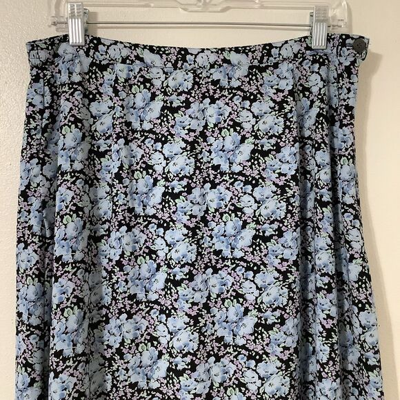 Crazy Horse Vintage Whimsigoth Dark Fairy Grunge Gothic Black Midi Fairy Skirt - Picture 2 of 8